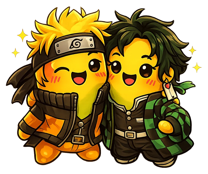 Dois personagens Mangomin juntos